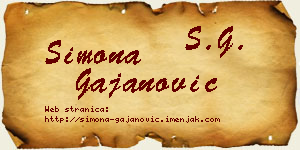 Simona Gajanović vizit kartica